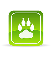 Image showing Green Animal Paw Icon