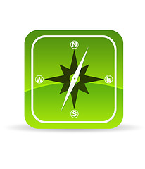 Image showing Green Compass Icon