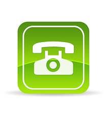 Image showing Green telephone Icon