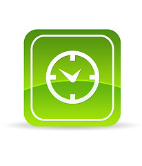 Image showing Green clock Icon