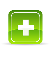 Image showing Green Plus Icon