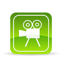 Image showing Green Video Camera Icon