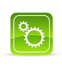 Image showing Green Mechanical Gears Icon