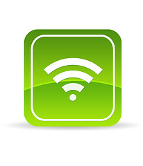 Image showing Green Wifi Icon