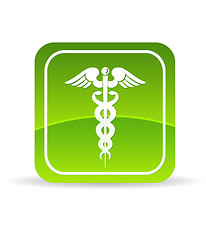 Image showing Green Caduceus Icon