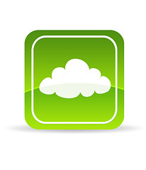 Image showing Green Cloud Computing Icon
