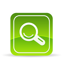 Image showing Green Magnifying Glass Icon