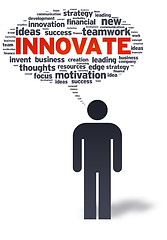 Image showing Paper Man with innovate Bubble