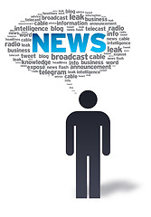 Image showing Paper Man with news Bubble
