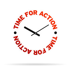 Image showing Time For Action Clock