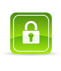 Image showing Green Lock Icon