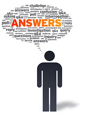 Image showing Paper Man with answers Bubble