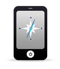 Image showing Mobile Phone with compass.