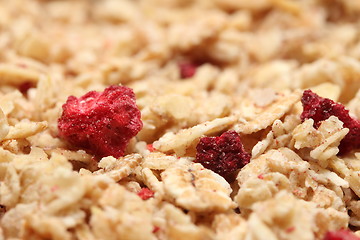 Image showing red berries muesli