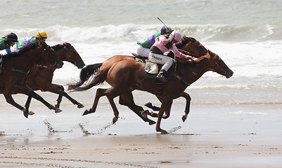 Image showing beach race