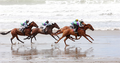 Image showing beach race