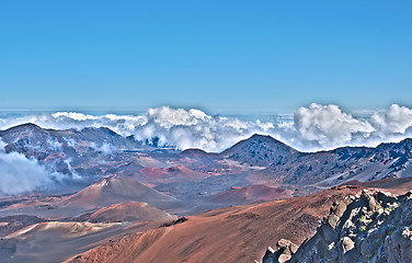 Image showing Haleakala Volcano and Crater Maui Island in Hawaii 