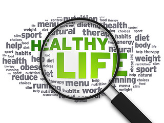 Image showing Magnifying Glass - Healthy Life