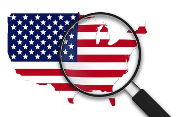 Image showing Magnifying Glass - USA