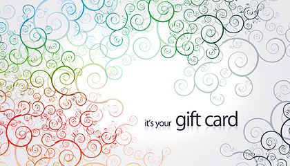 Image showing Gift Card - Floral Elements