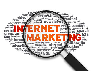 Image showing Magnifying Glass -  Internet Marketing