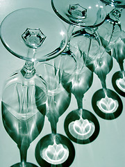 Image showing Abstract wine glasses