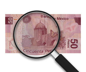 Image showing Magnifying Glass - 50 Pesos - Back Side