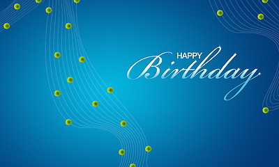 Image showing Blue Happy Birthday Card