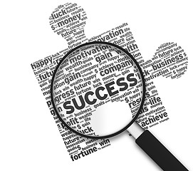 Image showing Magnifying Glass - Success Puzzle