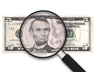 Image showing Magnifying Glass - 5 US Dollars