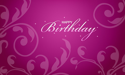 Image showing Pink Happy Birthday Card