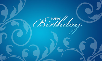 Image showing Blue Happy Birthday Card