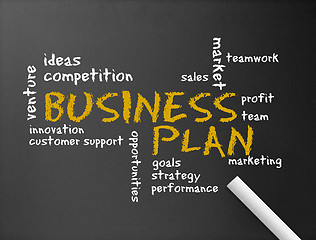 Image showing Chalkboard - Business Plan