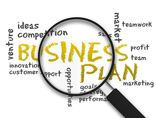 Image showing Magnifying Glass - Business Plan