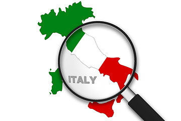 Image showing Magnifying Glass - Italy