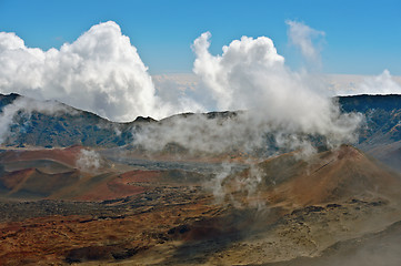 Image showing Haleakala Volcano and Crater Maui Hawaii 