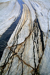 Image showing Norwegian stonestructure by the Atlantic road