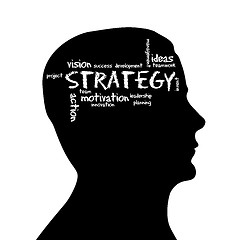 Image showing Silhouette head - Strategy