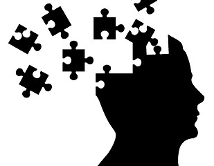 Image showing Silhouette head - Puzzle