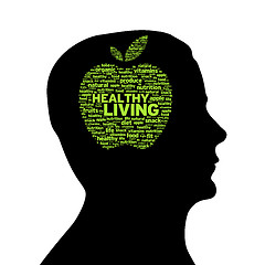 Image showing Silhouette head - Healthy Living