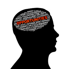 Image showing Silhouette head - Opportunities