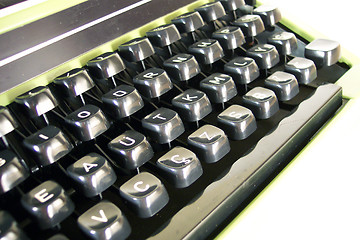 Image showing green typewriter