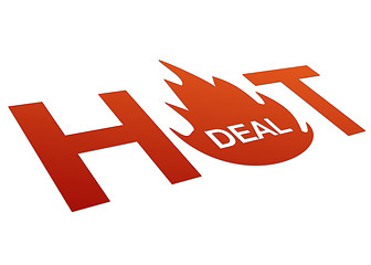 Image showing Perspective Hot Deal Sign