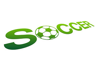 Image showing Perspective Soccer Sign