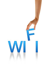 Image showing Wifi - Hand