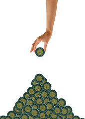 Image showing Coins - Hand