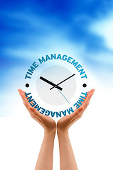 Image showing Hand  - Time Management Clock