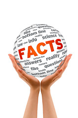 Image showing Hands holding a Facts Sphere