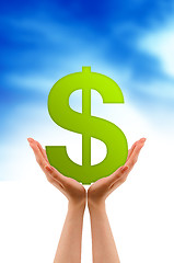 Image showing Hand and dollar sign 