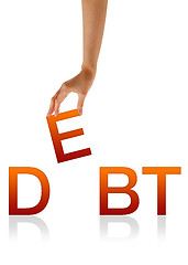 Image showing Debt - Hand